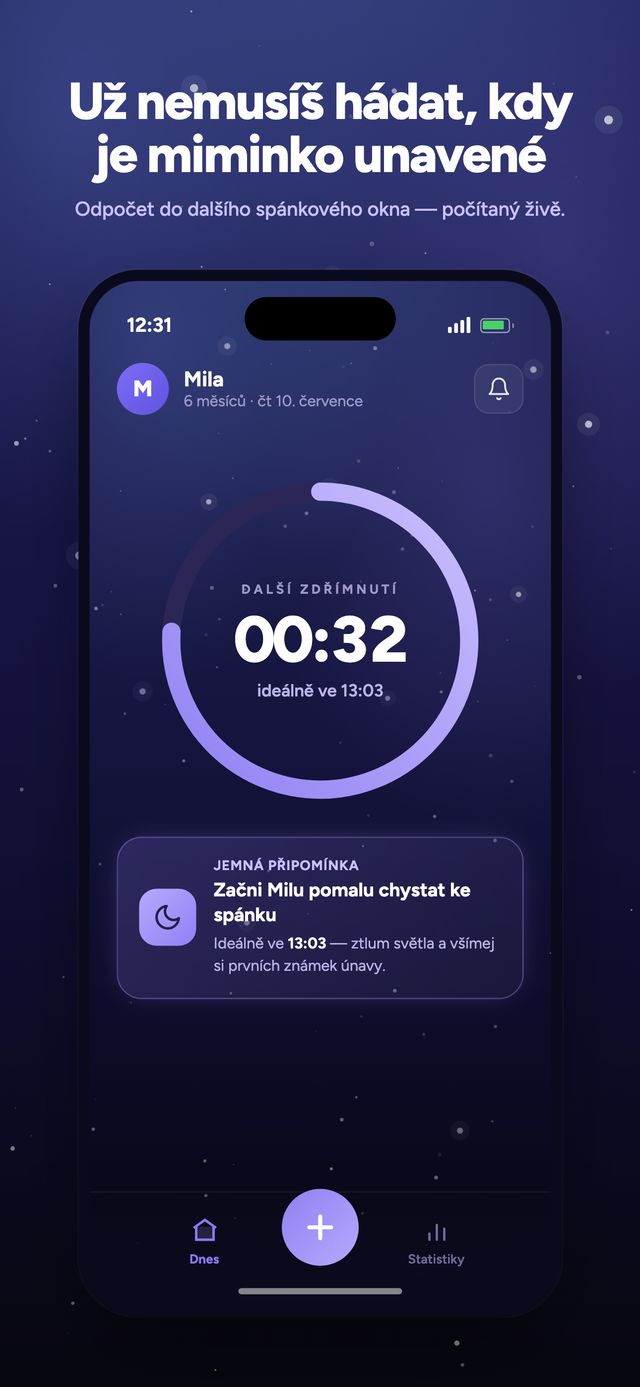 Obrazovka aplikace Moonsleep 1 z 6