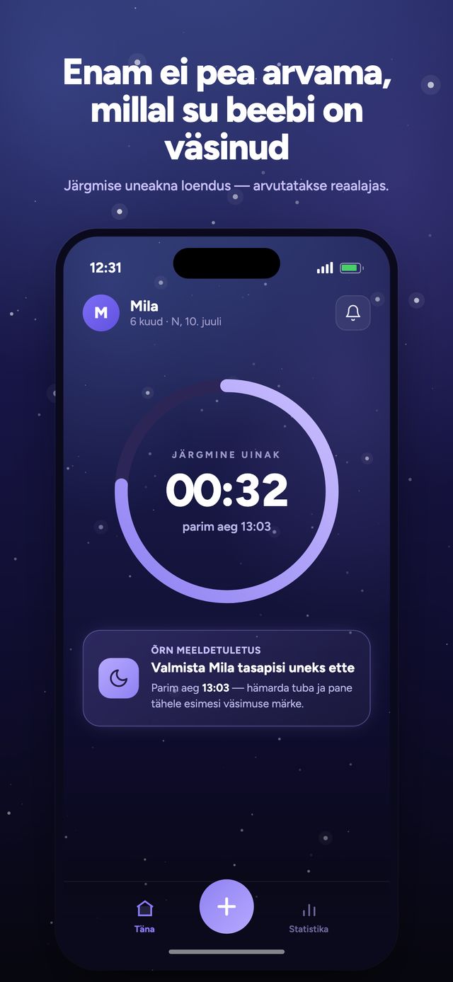 Moonsleepi rakenduse ekraan 1 / 6