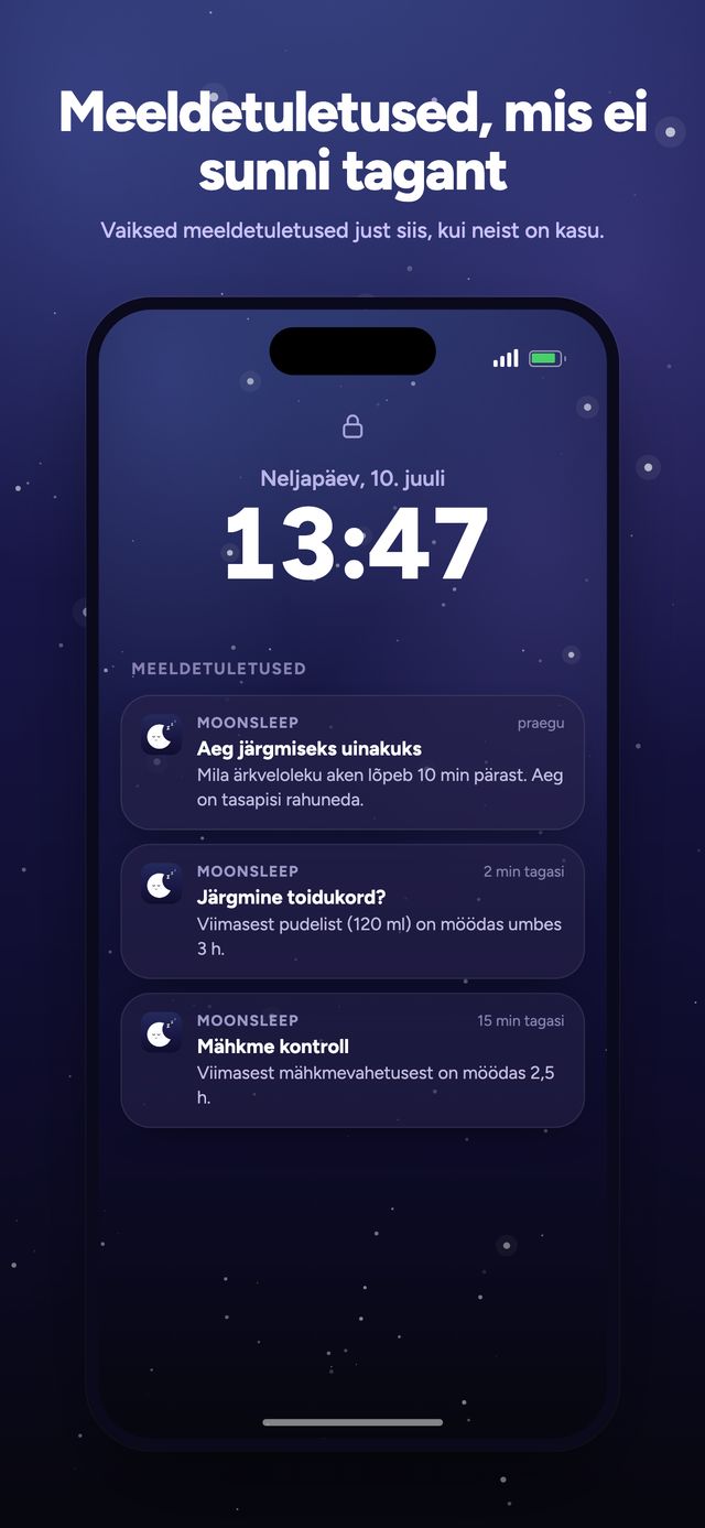 Moonsleepi rakenduse ekraan 6 / 6