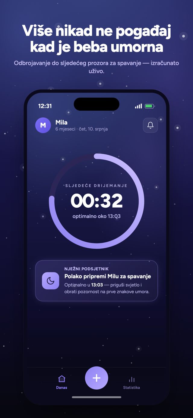 Zaslon aplikacije Moonsleep 1 od 6