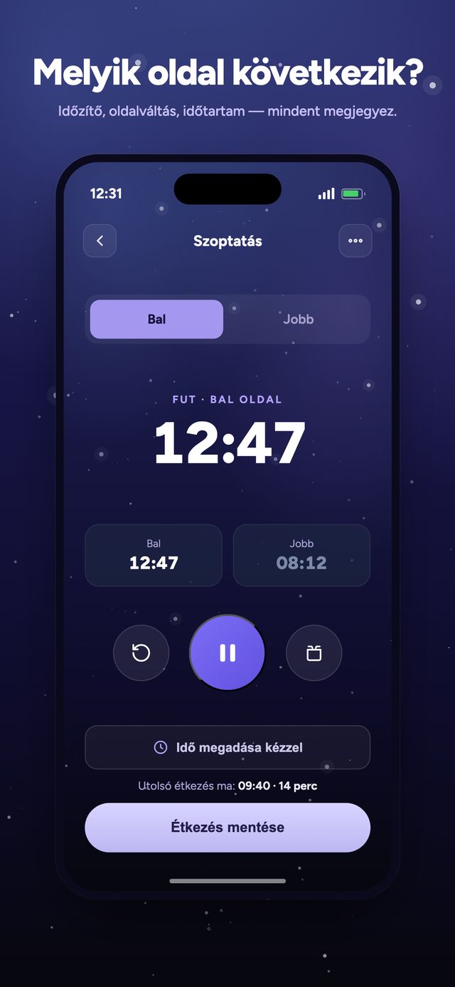 A Moonsleep app 3. képernyője a 6-ból