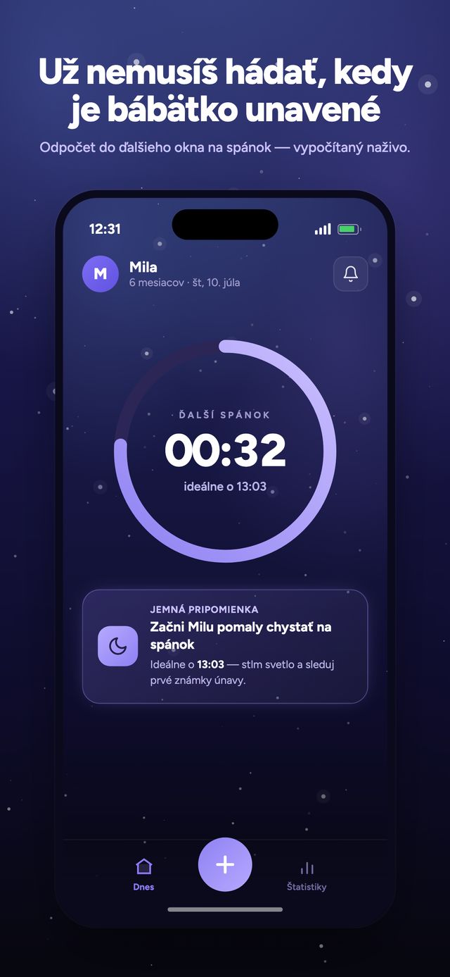 Obrazovka aplikácie Moonsleep 1 zo 6