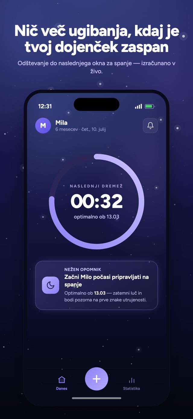 Zaslon aplikacije Moonsleep 1 od 6